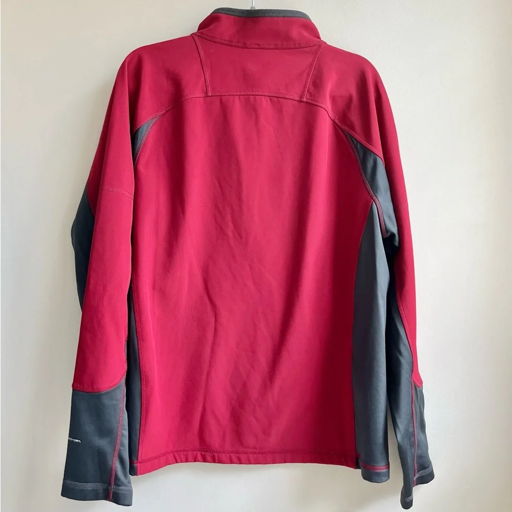 The North Face | Red and Gray 1/2 Zip Flashdry Performance Jacket